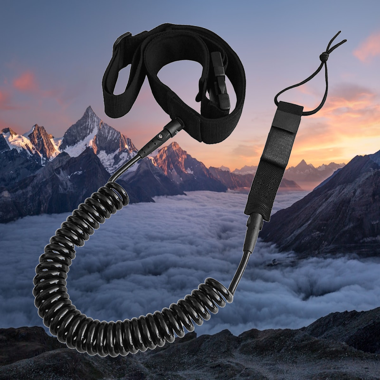 Stand Up Paddle Leash - Coiled SUP Leash Durable TPU Stainless