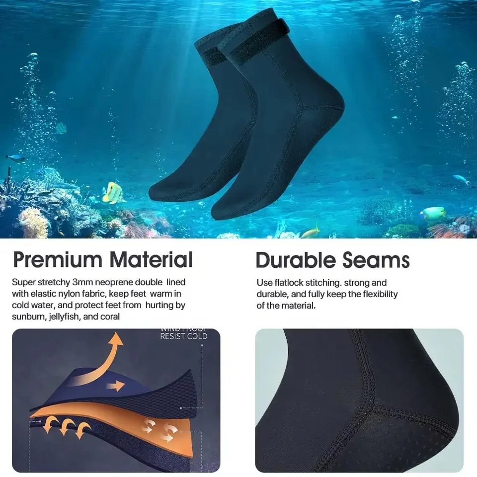 Neoprene Diving Socks 3mm Wets - đánh giá và giá Wetsuit 3Mm Neoprene